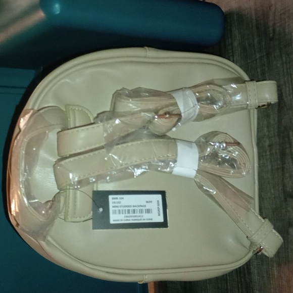 Beige Quilted Backpack - Picture 2 of 6